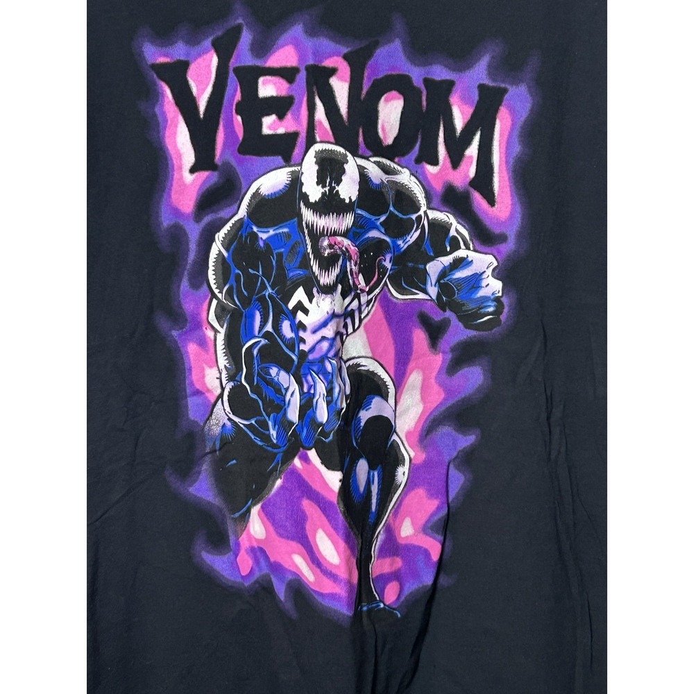 Marvel Shirt Mens 3X 54/56 Black Short Sleeve Venom Comics Vintage Style Cotton‎